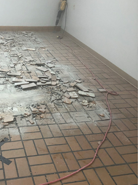 After floor tile replacement in Katwa